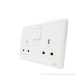 Double D/P Switch 13A Power Outlets 250V socket